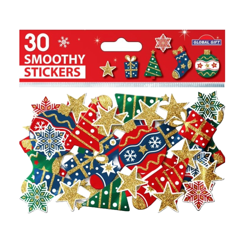 STICKERS CHRISTMAS SMOOTHY ΑΦΡΩΔΗ 30 ΤΕΜ. 15Χ8CM 290013 GLOBAL GIFT