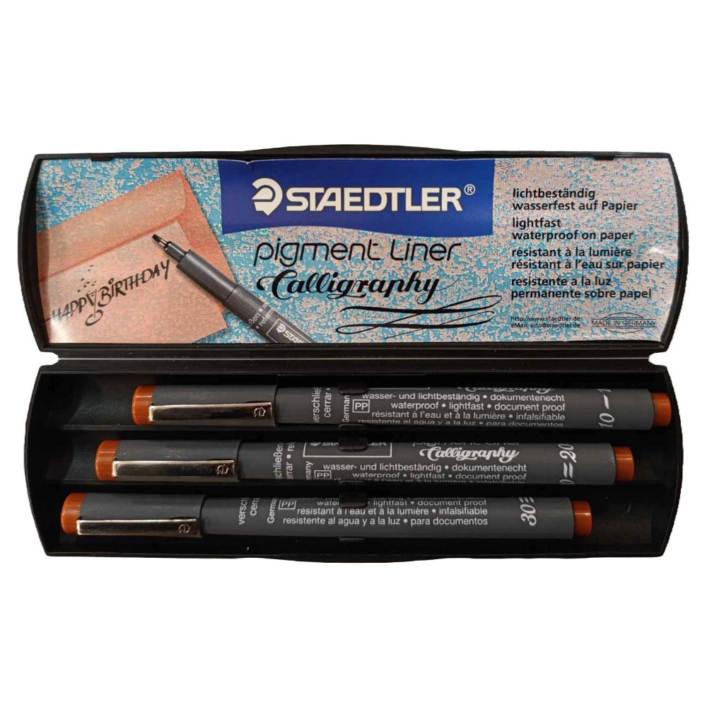 ΜΑΡΚΑΔΟΡΟΣ ΣΧΕΔΙΟΥ STAEDTLER 308-CB3 PIGMENT LINER ΚΑΛΛΙΓΡΑΦΙΑΣ 3 ΤΕΜ.ΚΑΦΕ ΧΡΩΜΑ