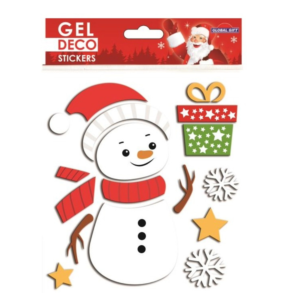 STICKERS CHRISTMAS 310-GEL 13X17CM 310505 GLOBAL GIFT