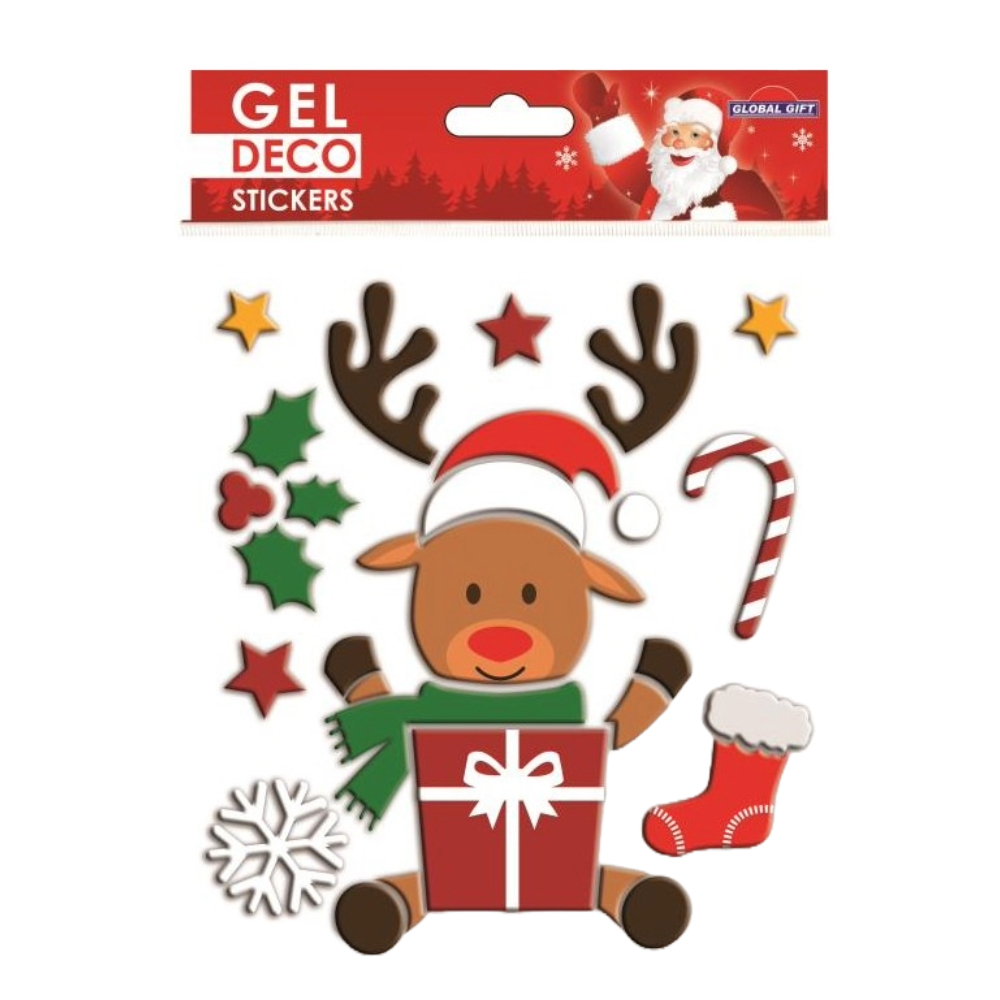 STICKERS CHRISTMAS 310-GEL 13X17CM 310506 GLOBAL GIFT