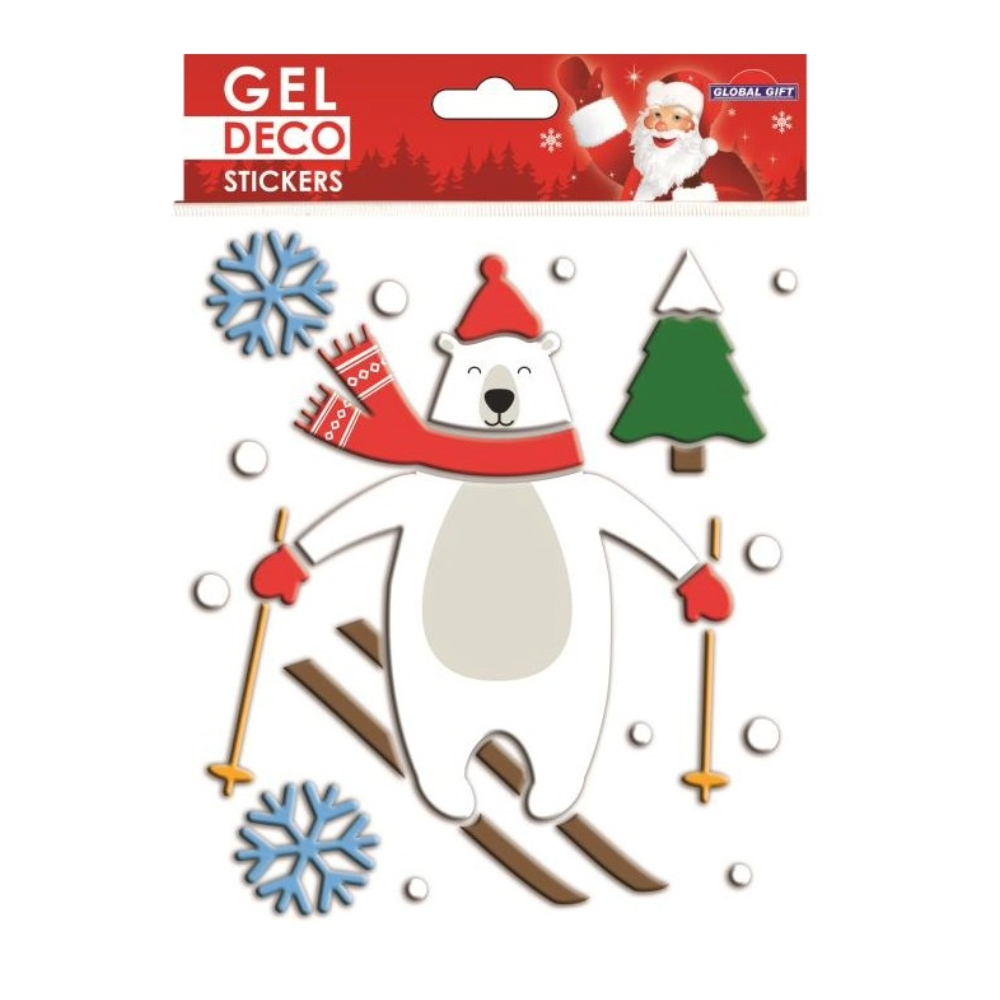 STICKERS CHRISTMAS 310-GEL 13X17CM 310507 GLOBAL GIFT