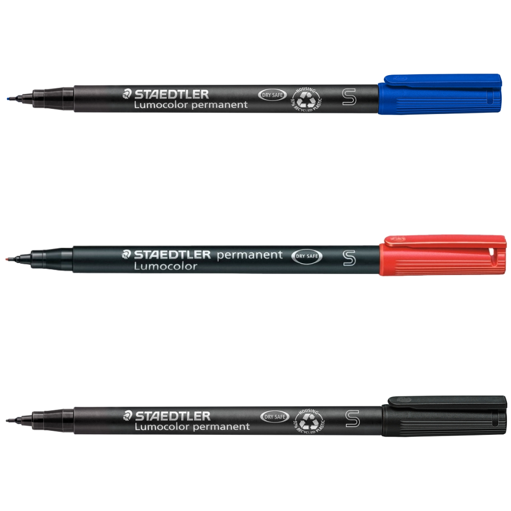ΜΑΡΚΑΔΟΡΟΣ ΥΑΛΟΓΡΑΦΟΣ STAEDTLER 313 LUMOCOLOR S PERMANENT (ΓΡΑΦΗ 0.4MM) 313-x