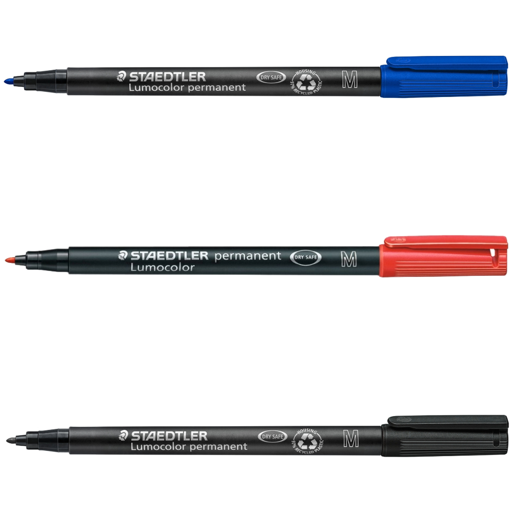ΜΑΡΚΑΔΟΡΟΣ ΥΑΛΟΓΡΑΦΟΣ STAEDTLER 317 LUMOCOLOR M PERMANENT (ΓΡΑΦΗ 1.0MM) 317-x