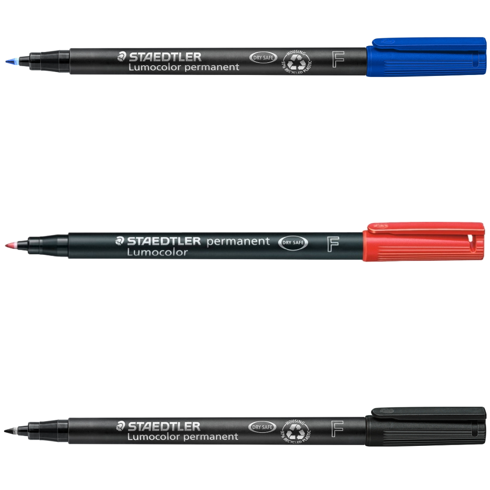 ΜΑΡΚΑΔΟΡΟΣ ΥΑΛΟΓΡΑΦΟΣ STAEDTLER 318 LUMOCOLOR F PERMANENT (ΓΡΑΦΗ 0.6MM) 318-x