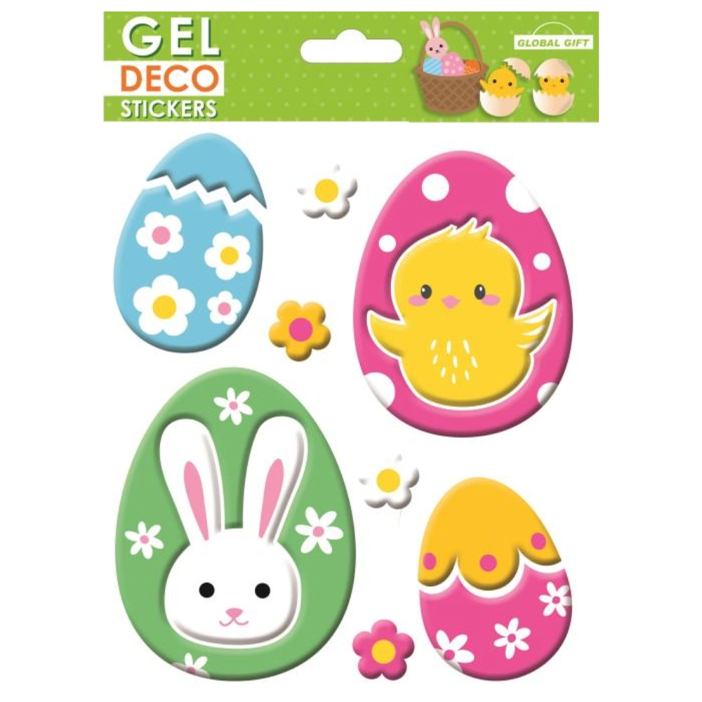 STICKERS GLOBAL GIFT EASTER GEL 320402 13X17CM