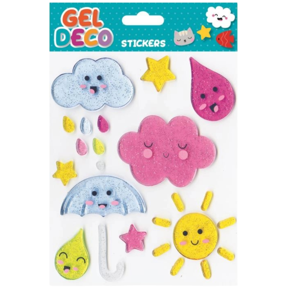 STICKERS GLOBAL GIFT GEL 320512 (13X17CM) συννεφα