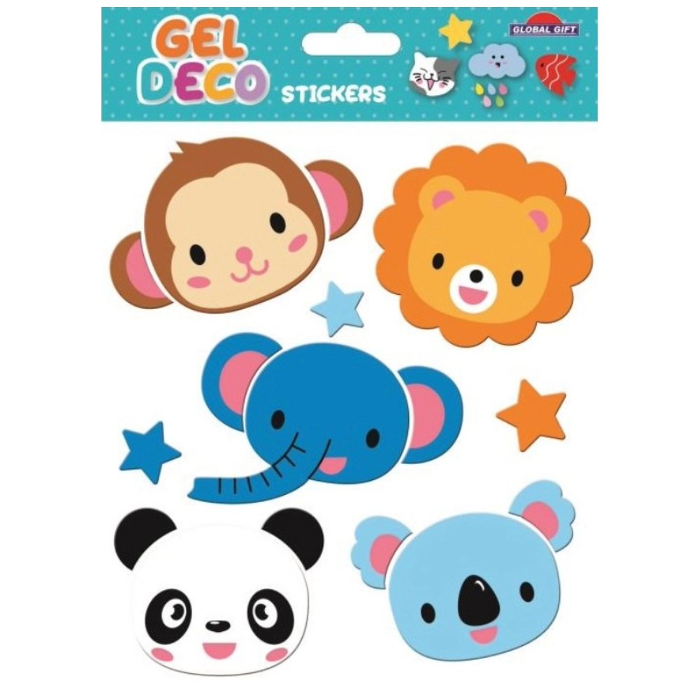 STICKERS GLOBAL GIFT GEL 320518 (13X17CM) ζωακια/προσωπα