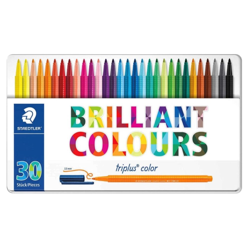 ΜΑΡΚΑΔΟΡΟΣ ΓΡΑΦΗΣ STAEDTLER 323 TRIPLUS COLOR (ΣΕΤ 30 ΧΡΩΜ.) (1.0 MM) 323M30 METAL BOX