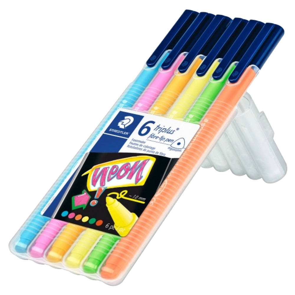 ΜΑΡΚΑΔΟΡΟΣ ΓΡΑΦΗΣ STAEDTLER 323 TRIPLUS COLOR (ΣΕΤ 6 ΧΡΩΜ.) (1.0 MM) 323SB6CS1 ΝΕΟΝ
