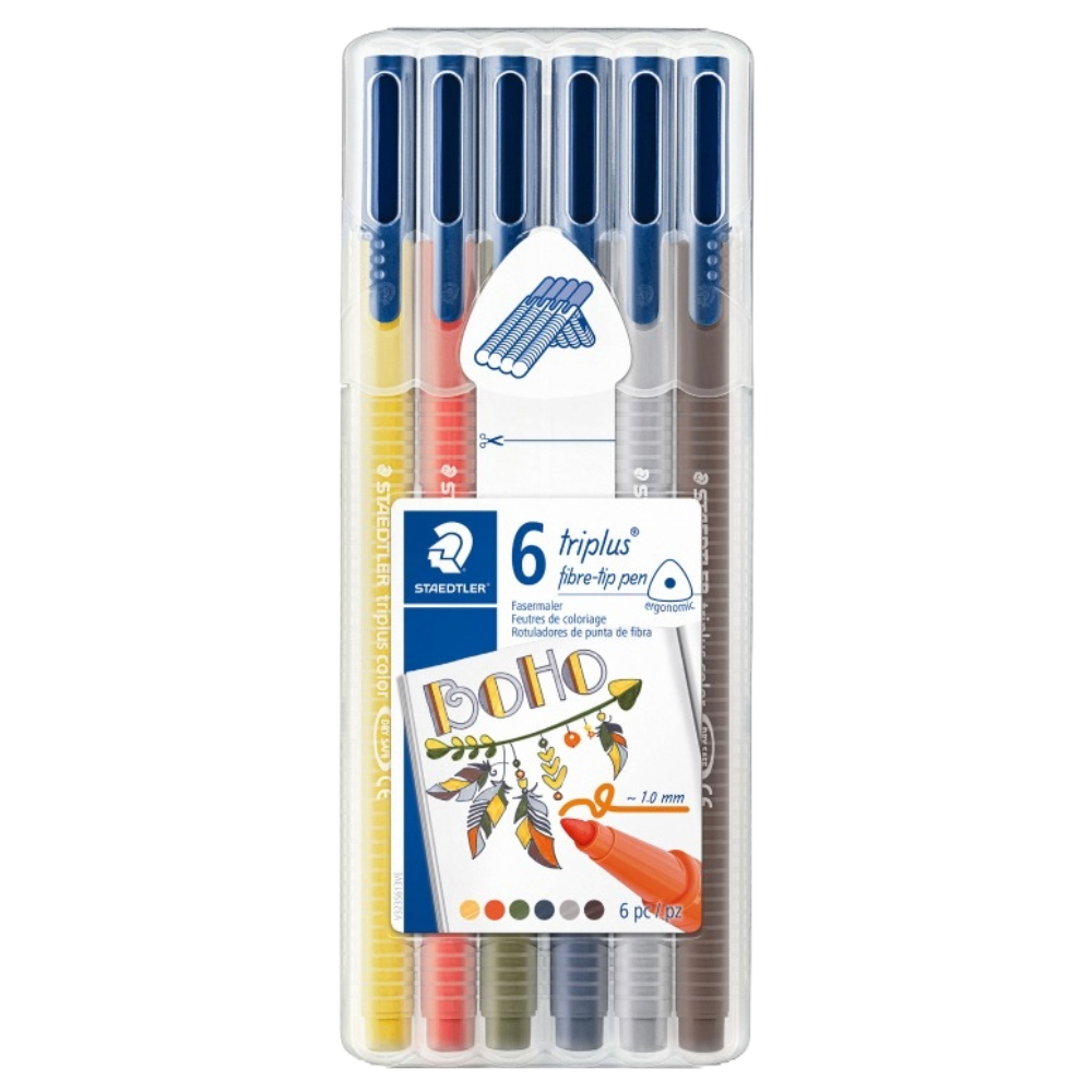 ΜΑΡΚΑΔΟΡΟΣ ΓΡΑΦΗΣ STAEDTLER 323 TRIPLUS COLOR (ΣΕΤ 6 ΧΡΩΜ.) (1.0 MM) 323SB6CS13 BOHO