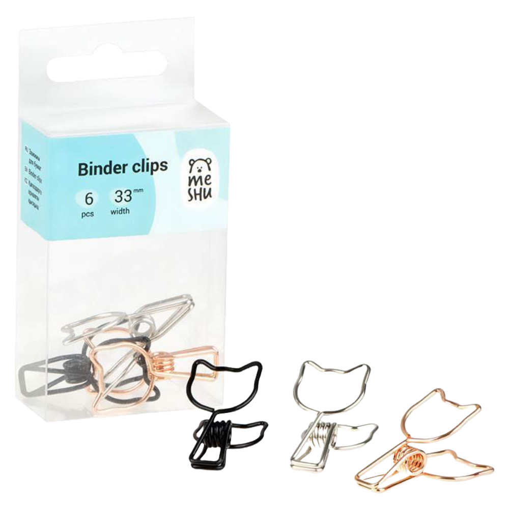 ΠΙΑΣΤΡΕΣ PAPER CLIPS MESHU 328222 33MM (6pcs)
