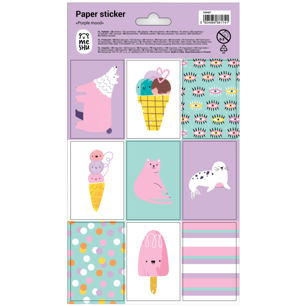 STICKERS MESHU PAPER 328487 (=10Φ) 12X21