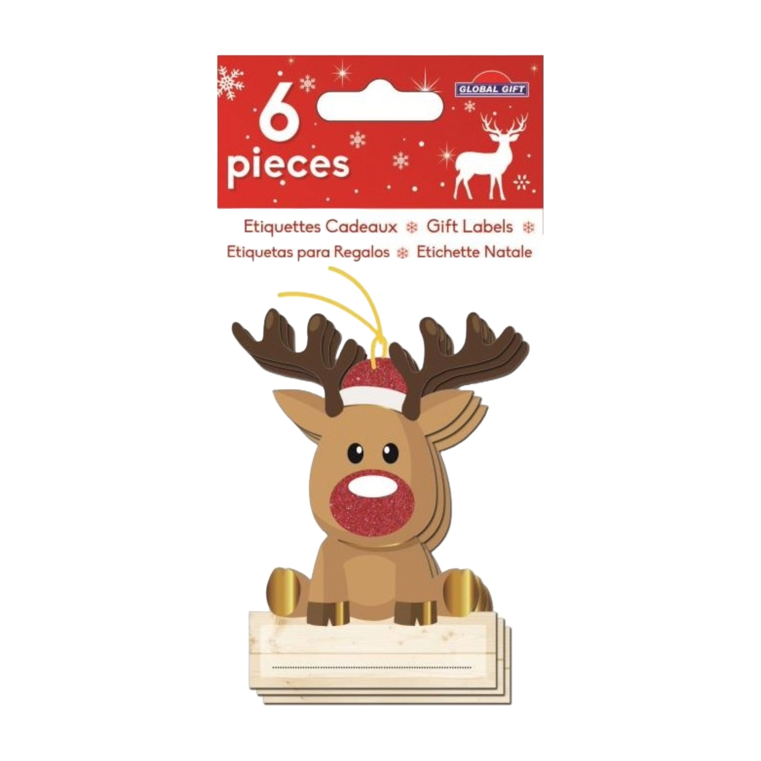 STICKERS CHRISTMAS TAG/ΚΑΡΤΕΣ 8X12CM 331107 GLOBAL GIFT