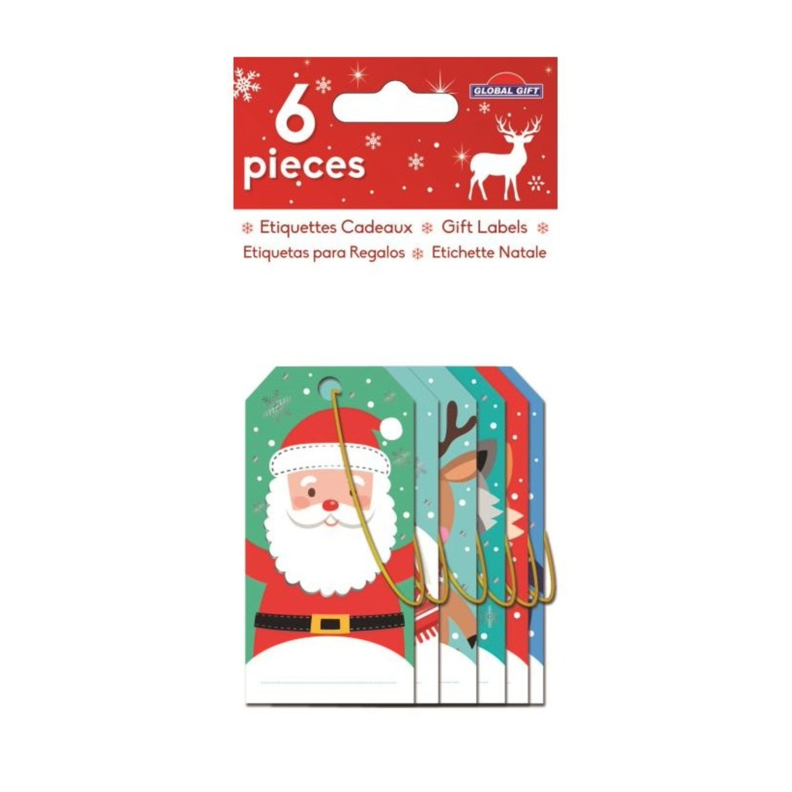 STICKERS CHRISTMAS TAG/ΚΑΡΤΕΣ 8X12CM 331108 GLOBAL GIFT