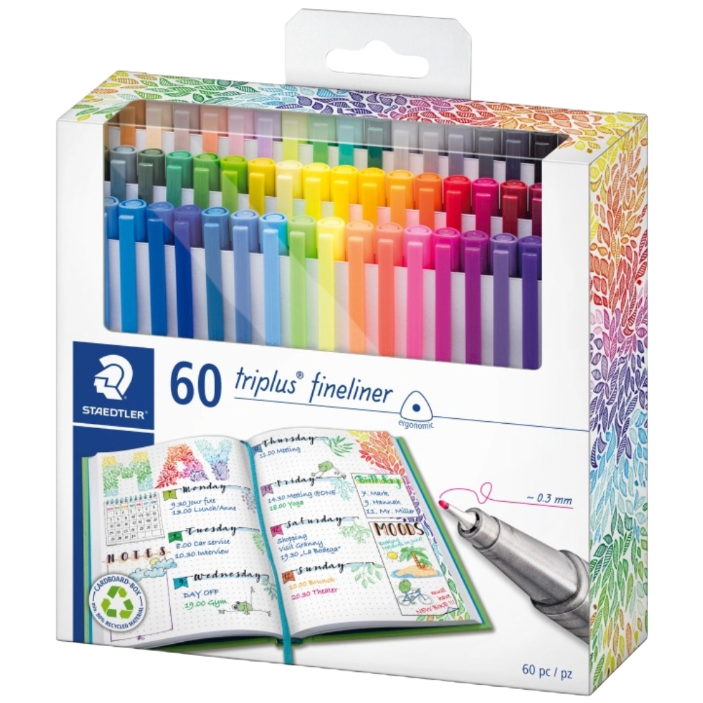 ΜΑΡΚΑΔΟΡΟΣ ΓΡΑΦΗΣ STAEDTLER 334 TRIPLUS FINELINER (60 ΧΡΩΜ.) 334 C60