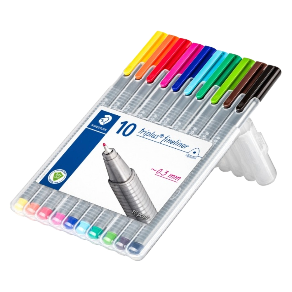 ΜΑΡΚΑΔΟΡΟΣ ΓΡΑΦΗΣ STAEDTLER 334 TRIPLUS FINELINER (10 ΧΡΩΜ.) 334 SB10
