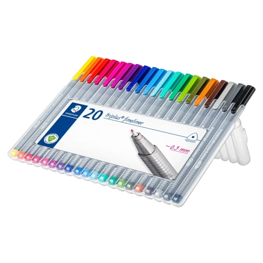 ΜΑΡΚΑΔΟΡΟΣ ΓΡΑΦΗΣ STAEDTLER 334 TRIPLUS FINELINER (20 ΧΡΩΜ.) 334 SB20