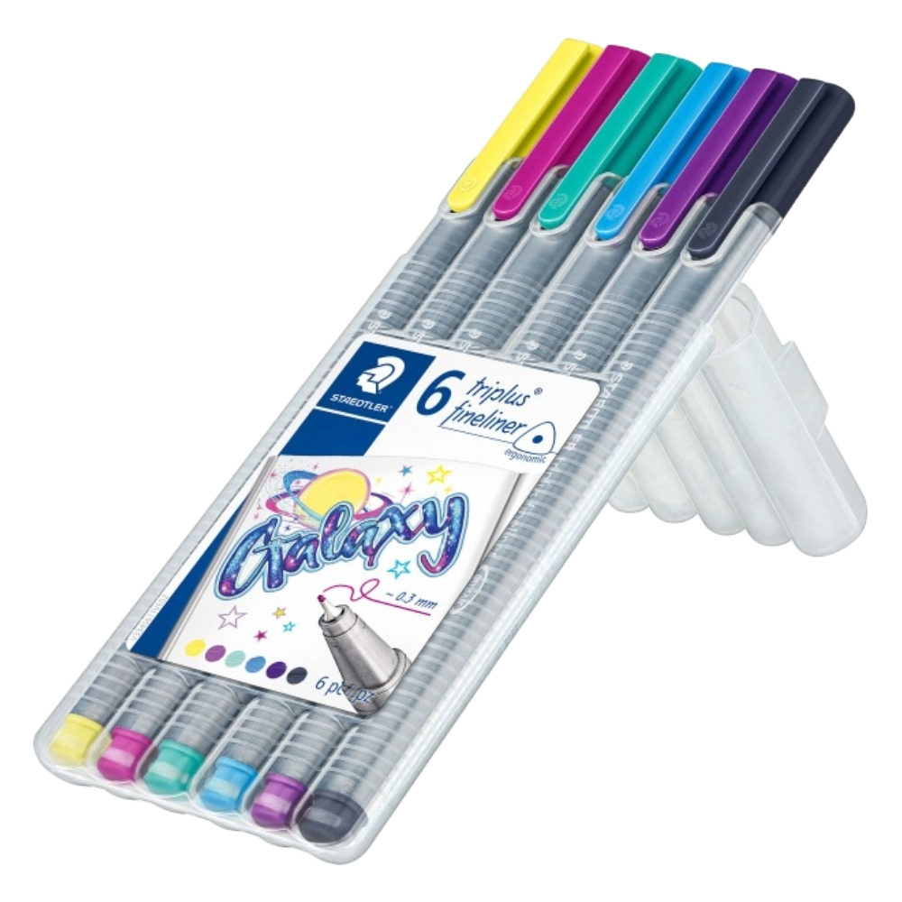 ΜΑΡΚΑΔΟΡΟΣ ΓΡΑΦΗΣ STAEDTLER 334 TRIPLUS FINELINER ( 6 ΧΡΩΜ. GALAXY) 334 SB6CS11