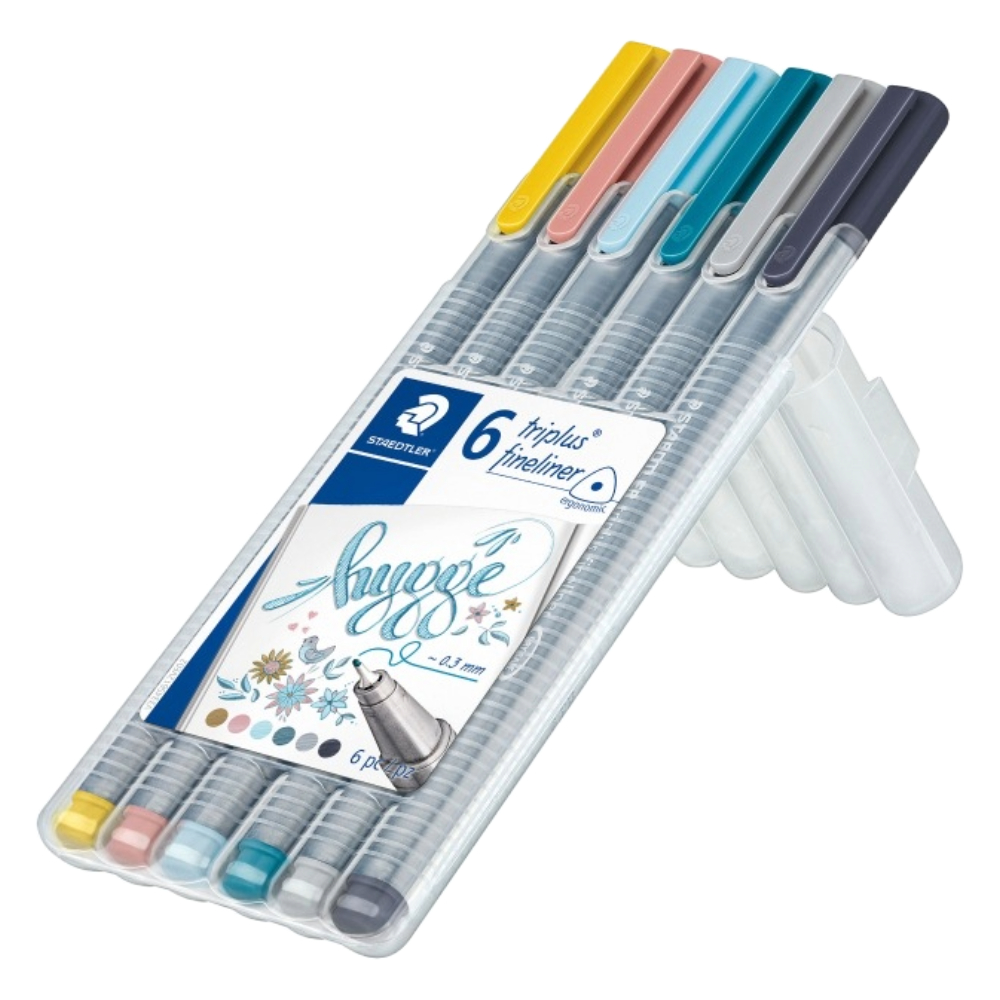 ΜΑΡΚΑΔΟΡΟΣ ΓΡΑΦΗΣ STAEDTLER 334 TRIPLUS FINELINER ( 6 ΧΡΩΜ. HYGGE) 334 SB6CS12