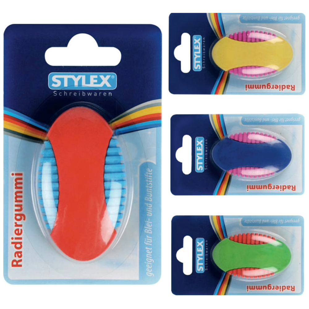 ΓΟΜΟΛΑΣΤΙΧΑ STYLEX ΟΒΑΛ 65Χ37MM (ΑΣΟΡΤΙ ΧΡΩΜΑΤΑ) 34087