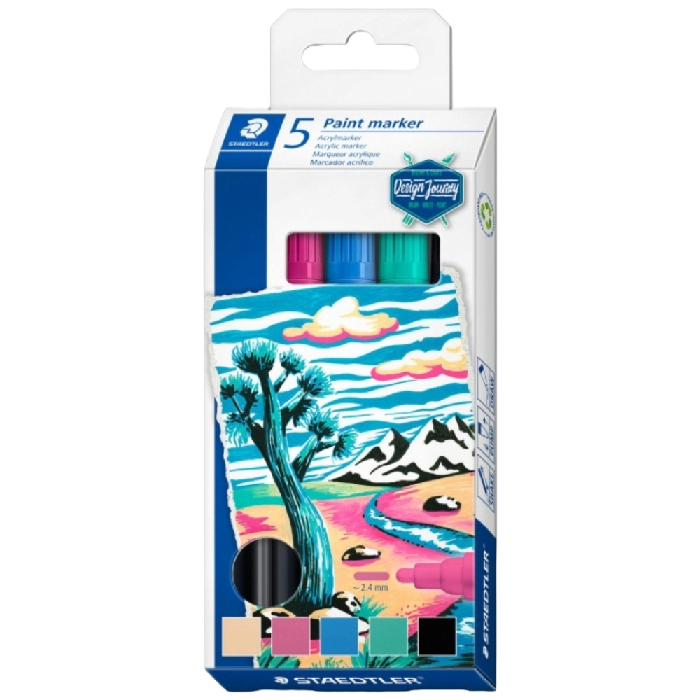 ΜΑΡΚΑΔΟΡΟΣ ART ΑΚΡΥΛΙΚΟΣ STAEDTLER 349 C 5 (5 ΧΡΩΜΑΤΩΝ)