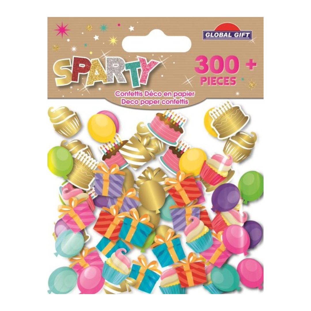 STICKERS CONFETTIS DECO SPARTY 15GR 362001 GLOBAL GIFT