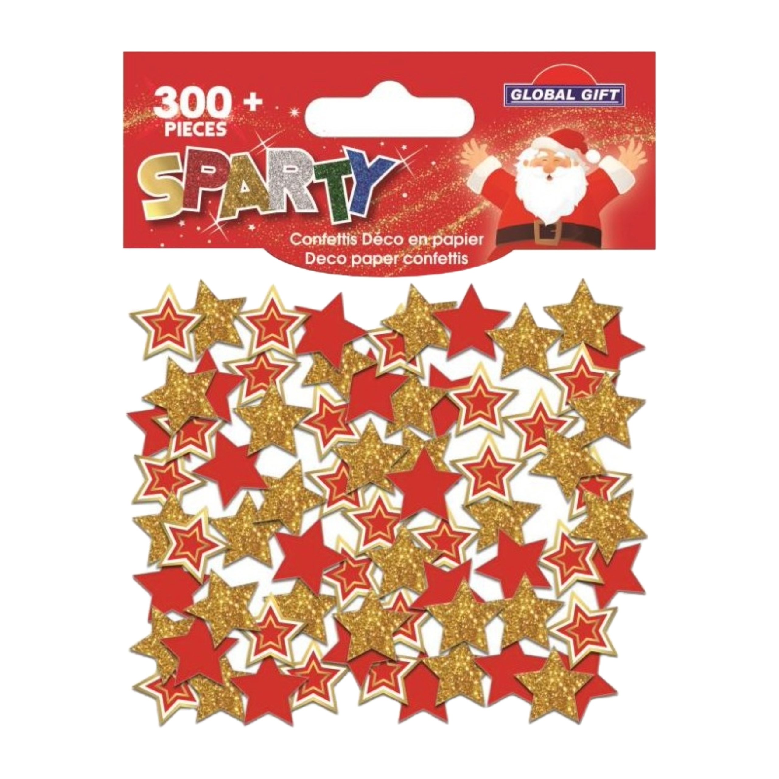 STICKERS CHRISTMAS 362-CONFETTIS 362510 GLOBAL GIFT 15GR ΑΣΤΕΡΑΚΙΑ ΧΡΥΣΑ-ΚΟΚΚΙΝΑ