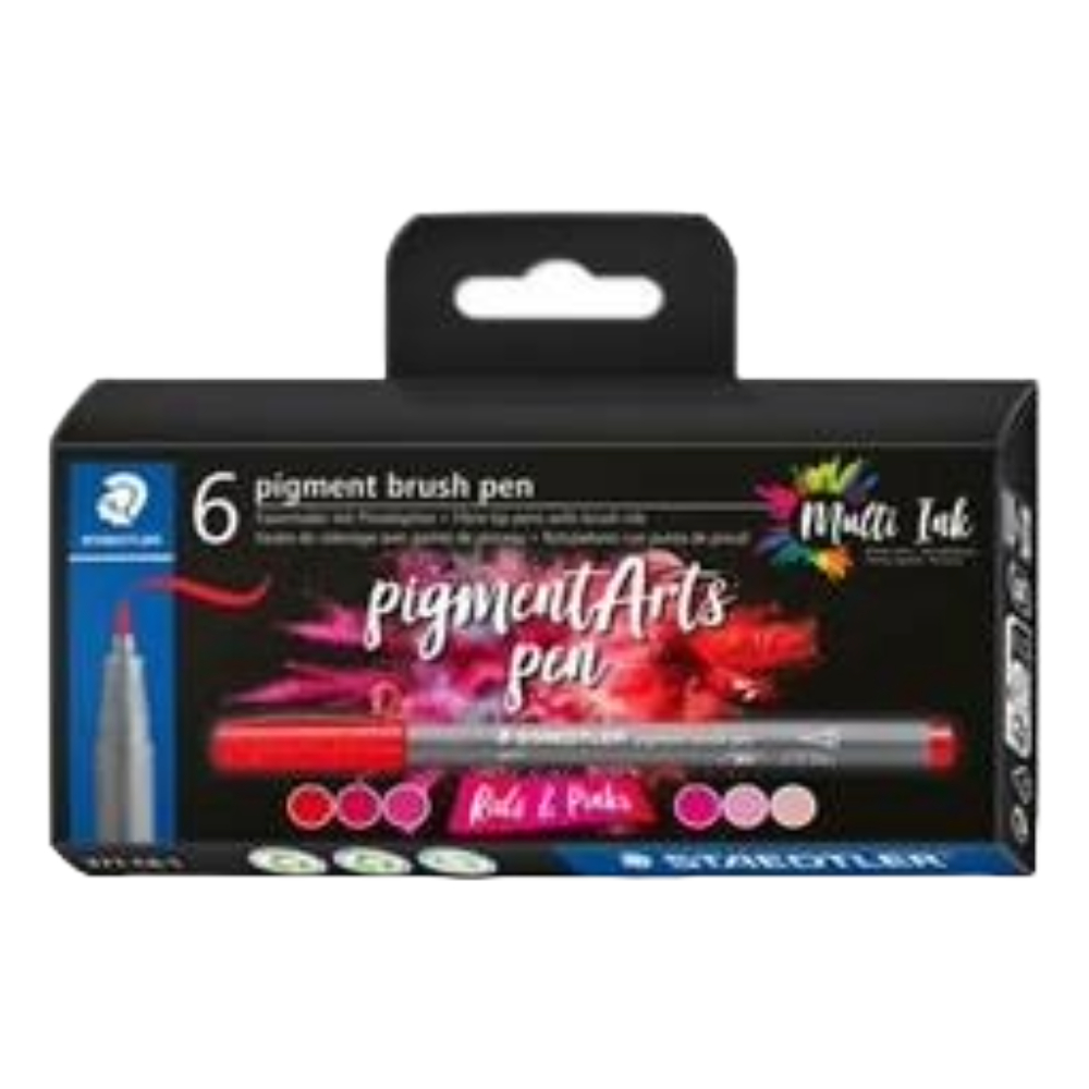 ΜΑΡΚΑΔΟΡΟΣ ART STAEDTLER 371 ΣΕΤ 6 ΧΡΩΜΑΤΩΝ RED & PINK 371 C6-1