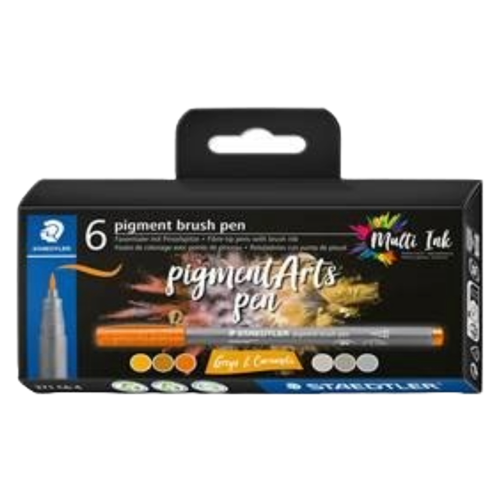 ΜΑΡΚΑΔΟΡΟΣ ART STAEDTLER 371 ΣΕΤ 6 ΧΡΩΜΑΤΩΝ GREY & CARAMEL 371 C6-4