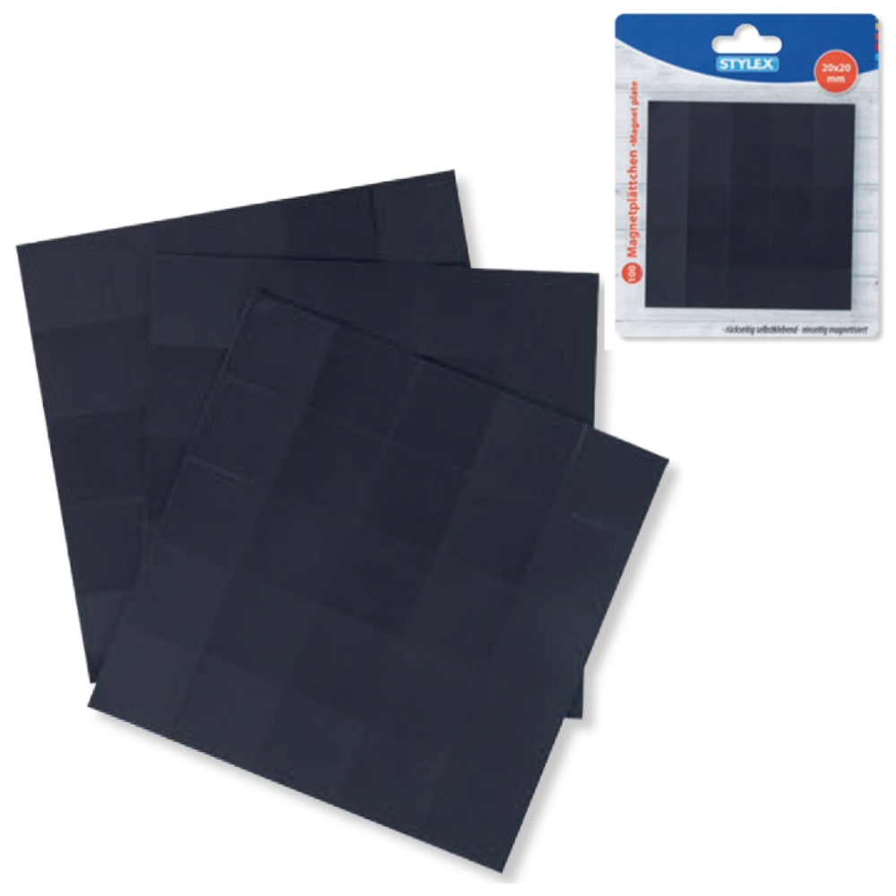 ΜΑΓΝΗΤΕΣ ΑΥΤΟΚΟΛΛΗΤΟΙ (BLISTER 100 ΤΕΜ. ΔΙΑΣΤ=.20 Χ 20MM) STYLEX 38174