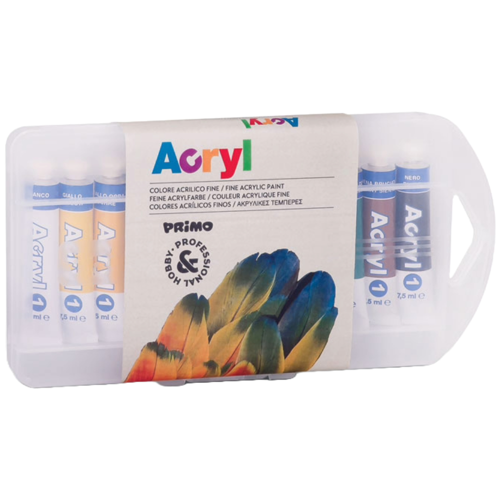 ΑΚΡΥΛΙΚΑ ΧΡΩΜΑΤΑ PRIMO TUBE 7.5 ML (ΣΕΤ x12 ΧΡΩΜΑΤΑ) CMP-407TA12PP