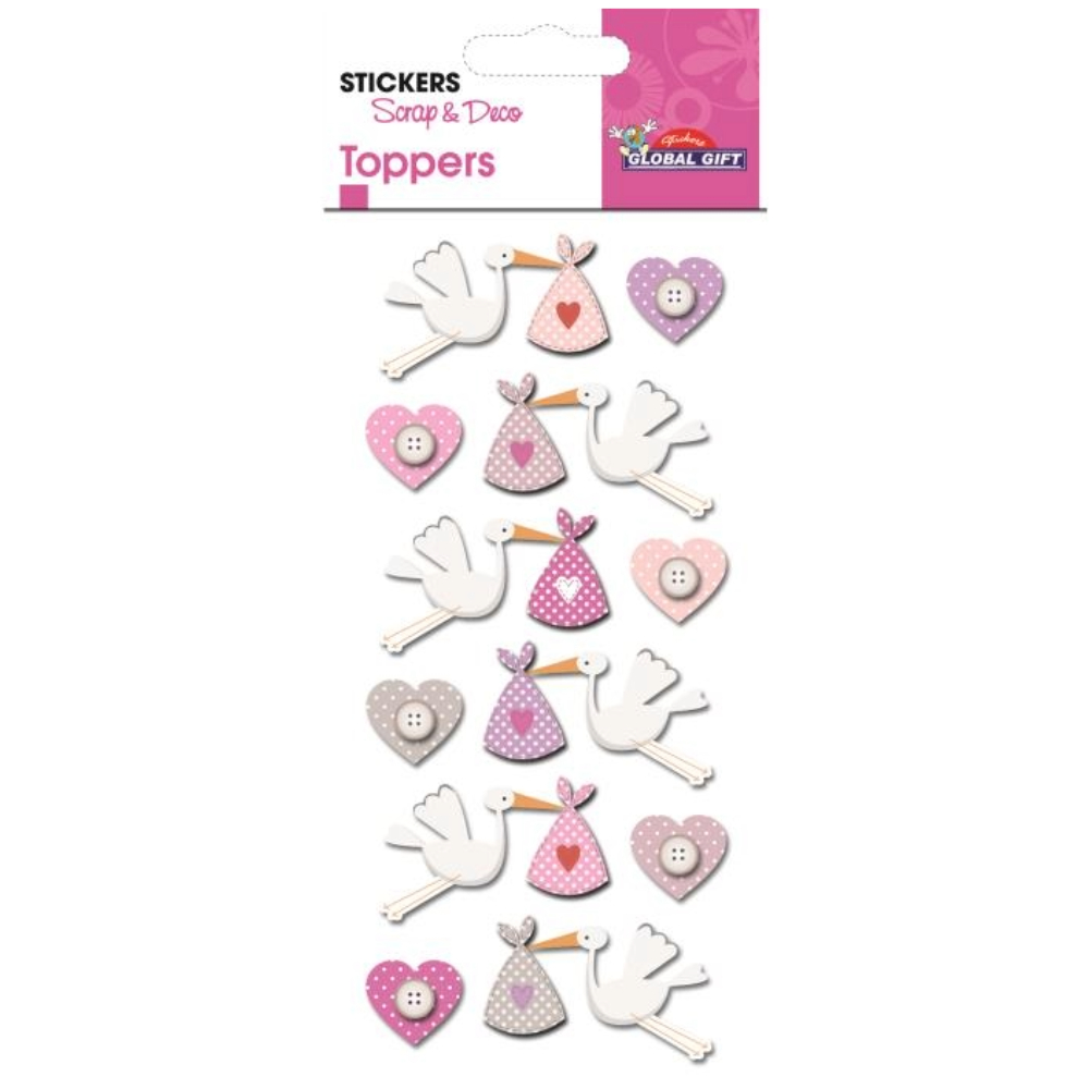 STICKERS GLOBAL GIFT 410024 TOPPER 7X14CM