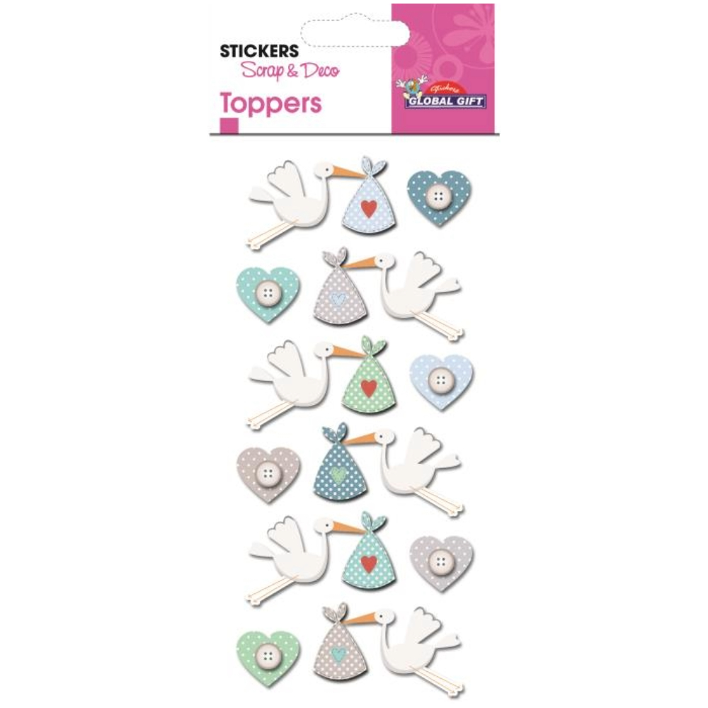 STICKERS GLOBAL GIFT 410025 TOPPER 7X14CM