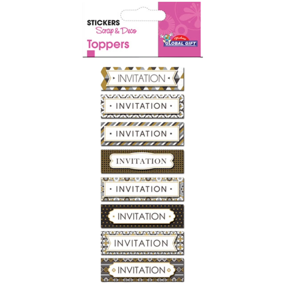 STICKERS GLOBAL GIFT 410073 TOPPER 7X14CM