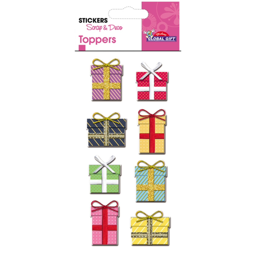 STICKERS GLOBAL GIFT 410093 TOPPER 7X14CM