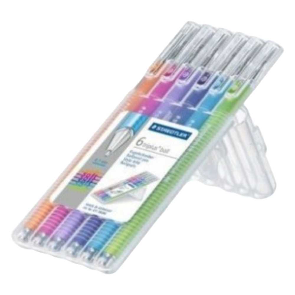 ΣΤΥΛΟ STAEDTLER ΔΙΑΡΚΕΙΑΣ TRIPLUS BALL 431 XBSB6 (BLISTER 6 ΑΣΟΡΤΙ ΧΡ.)