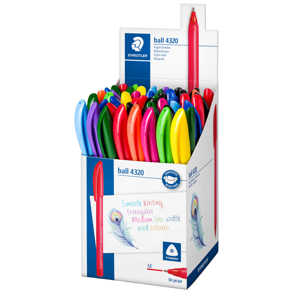 ΣΤΥΛΟ STAEDTLER ΔΙΑΡΚΕΙΑΣ BALL POINT 4320 (ΣΤΑΝΤ=50 ΑΣΟΡΤΙ) 4320 MKP50