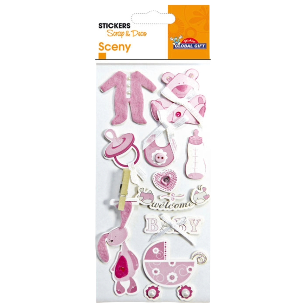 STICKERS GLOBAL GIFT 440015 SCENY TAG 7X14CM