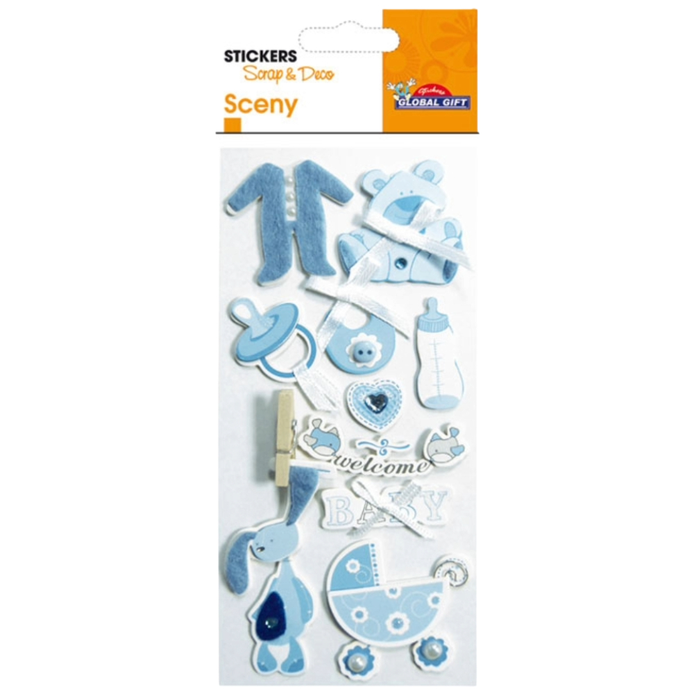 STICKERS GLOBAL GIFT 440016 SCENY TAG 7X14CM