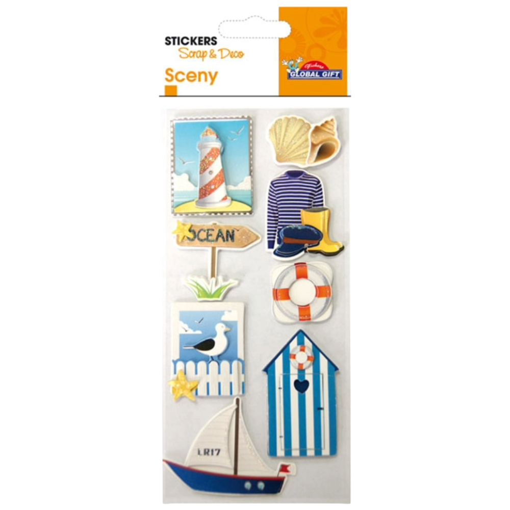 STICKERS GLOBAL GIFT 440058 SCENY TAG 7X14CM