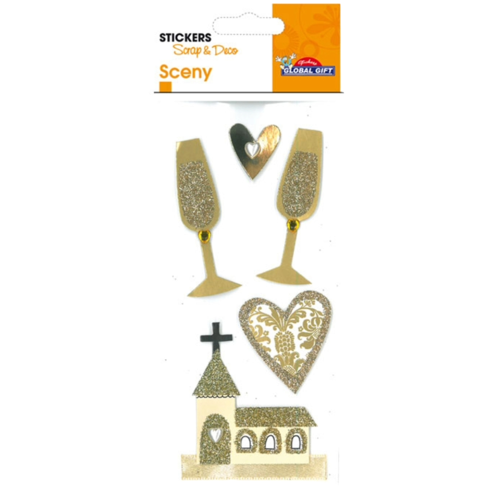 STICKERS GLOBAL GIFT 440090 SCENY TAG 7X14CM