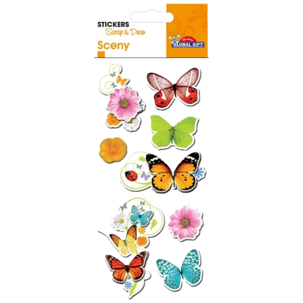 STICKERS GLOBAL GIFT 440098 SCENY TAG 7X14CM