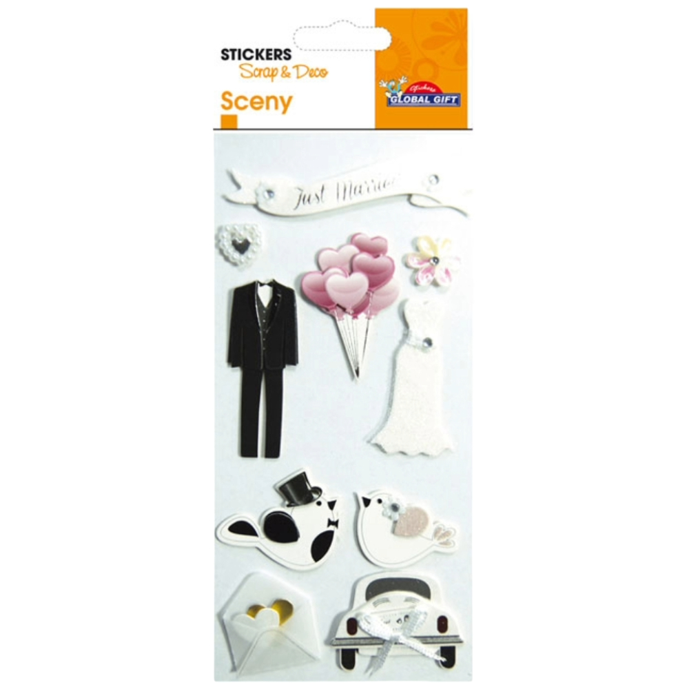 STICKERS GLOBAL GIFT 440101 SCENY TAG 7X14CM