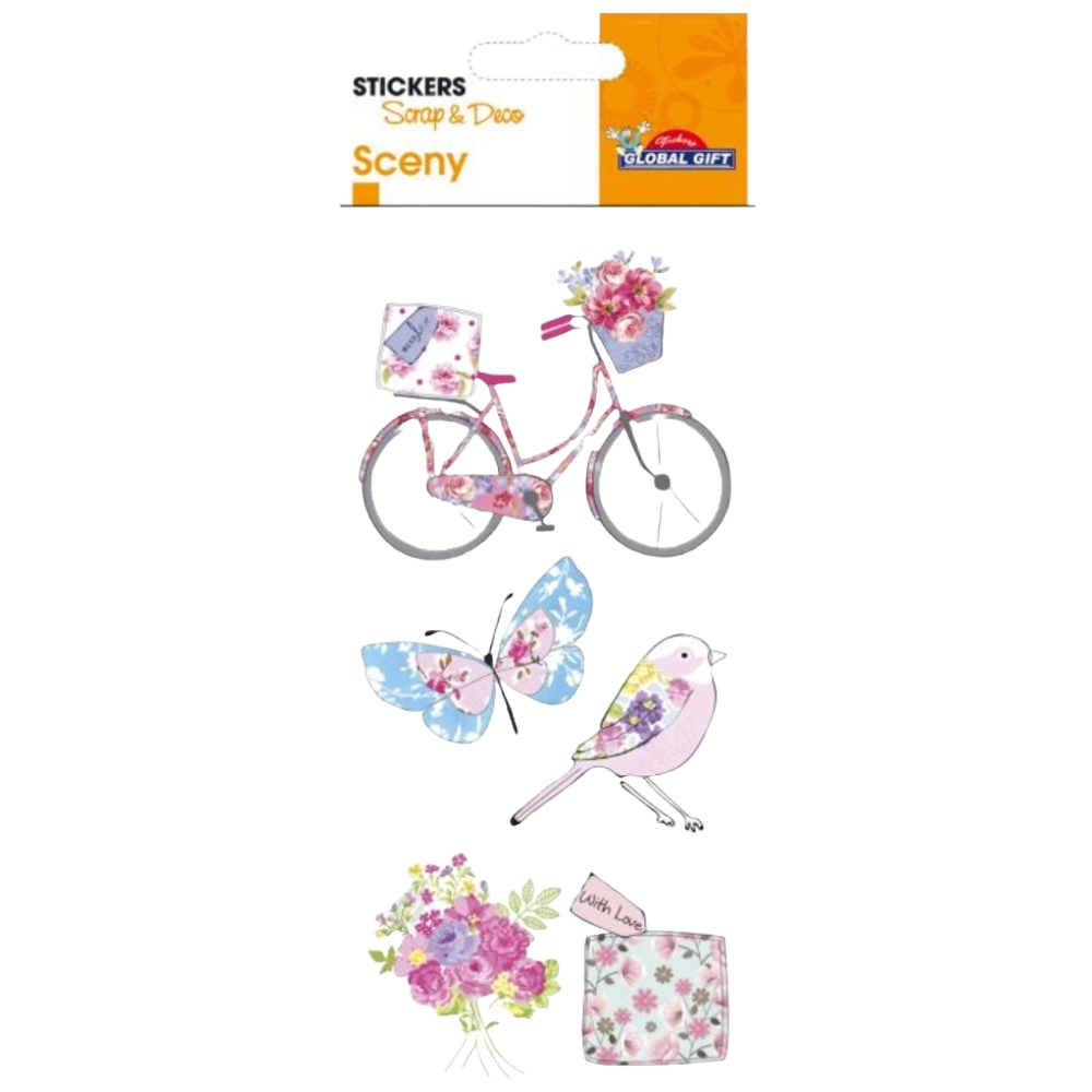 STICKERS GLOBAL GIFT 440115 SCENY TAG 7X14CM