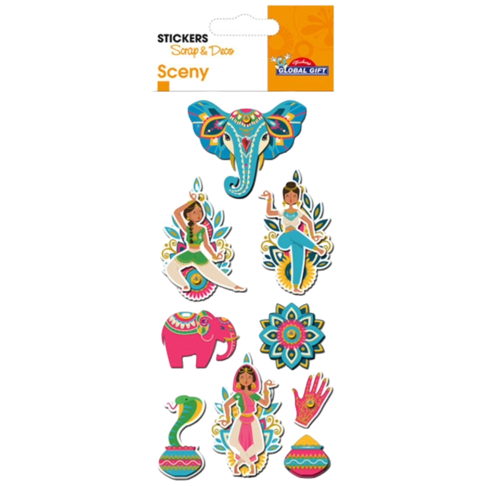 STICKERS GLOBAL GIFT 440127 SCENY TAG 7X14CM