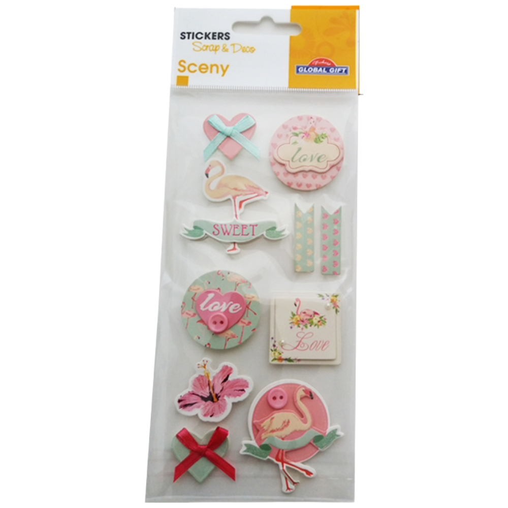 STICKERS GLOBAL GIFT 440134 SCEENY 7X14CM
