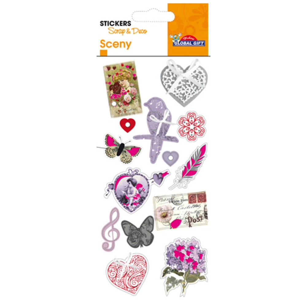 STICKERS GLOBAL GIFT 440142 SCENY TAG 7X14CM