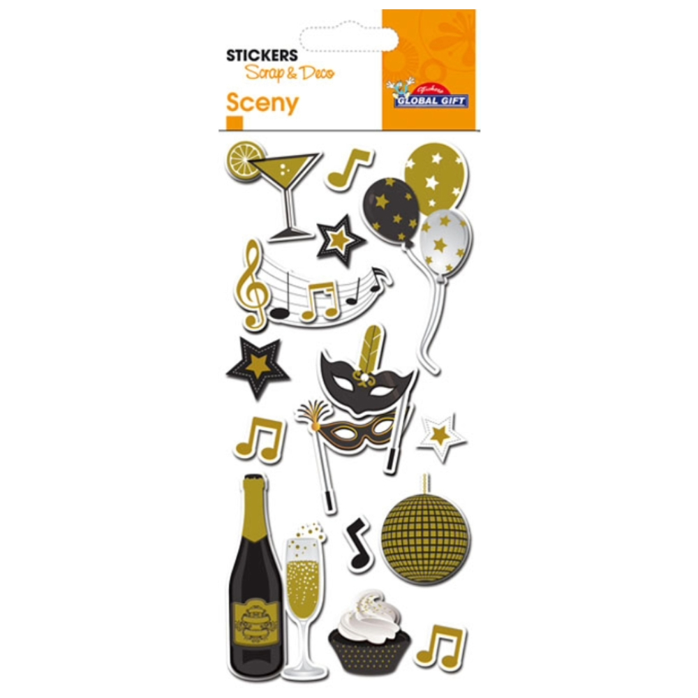 STICKERS GLOBAL GIFT 440143 SCENY TAG 7X14CM