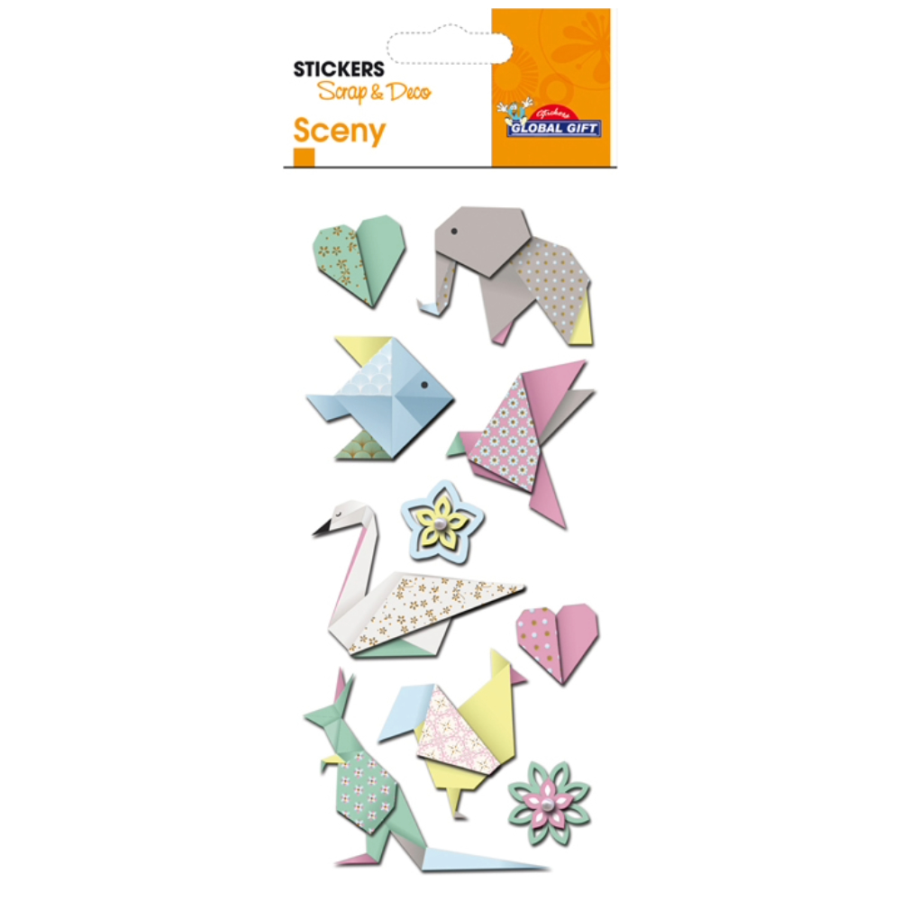 STICKERS GLOBAL GIFT 440154 SCENY TAG 7X14CM