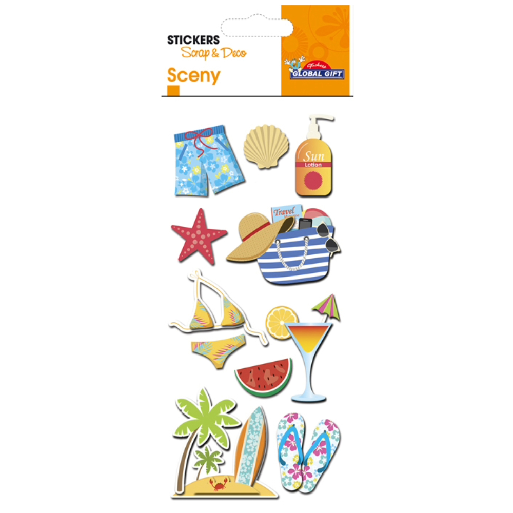 STICKERS GLOBAL GIFT 440162 SCENY TAG 7X14CM